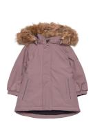 Parka W. Fake Fur Color Kids Pink