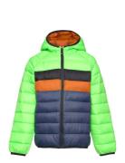 Jacket W. Hood - Quilted Color Kids Green