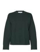 Slfkamma Ls Knit O-Neck Selected Femme Green