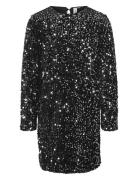 Vmbella Sequin Ls Short Dress Jrs Girl Vero Moda Girl Black