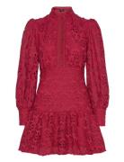 Remy Lace Dress Bardot Red