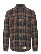 Adrian Cotton Check Shirt Fat Moose Brown