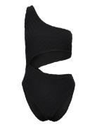 Terry Asym Cut Out 1 Pc Speedo Black