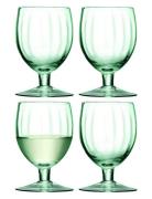 Mia Wine Glass Recycled/Part Optic Set 4 LSA International Green