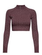 Formknit Seamless Cropped 1/4 Zip PUMA Burgundy