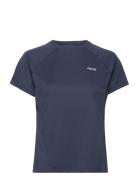 Women Sports T-Shirt With Chest Print ZEBDIA Navy