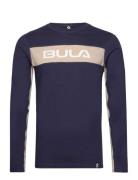 Retro Merino Wool Crew Bula Navy