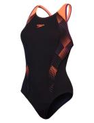 Womens Placement Laneback Speedo Black