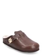 Sl Grace Leather Dk Brown Scholl Brown