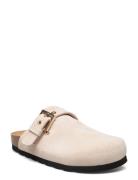 Cozy Suede Taupe Leather Clogs ALOHAS Beige