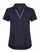 W Cloudspun Piped Ss Polo PUMA Golf Navy