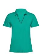 W Cloudspun Piped Ss Polo PUMA Golf Green