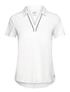 W Cloudspun Piped Ss Polo PUMA Golf White