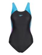 Womens Colourblock Splice Muscleback Speedo Black