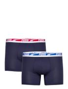 Puma Men Everyday Multi Logo Boxers 2P PUMA Navy