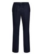 Regular Cotton Linen Pants Tom Tailor Navy