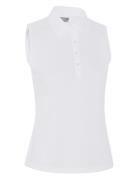 Sleeveless Knit Polo Callaway White