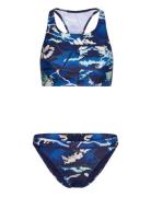 Graphic Y-Back Bikini Adidas Performance Blue