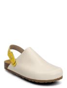 Color Block Leather Clogs Bobo Choses White