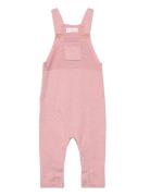 Long Knitted Dungarees Mango Pink