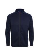 Mens Waffel Midlayer Cardigan BACKTEE Navy