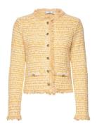 Pocket Tweed Cardigan Mango Yellow