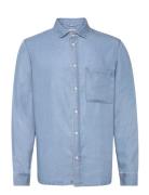 Regular-Fit 100% Tencel Shirt Mango Blue