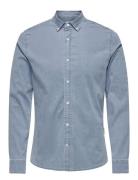 Onsconrad Slim Ls Chambray Stretch Shirt ONLY & SONS Blue