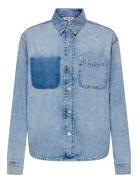 Onlcatania Ls Fade Pocket Dnm Shirt Soo ONLY Blue