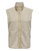 Onpfly Hn Button Teddy Waistcoat Only Play Cream