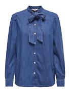 Onlakira Ls Bow Dnm Shirt Qyt ONLY Blue