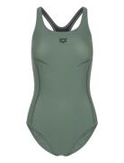 Women's Arena Pro_File Swim Pro Back Graphic Sage- Arena Khaki