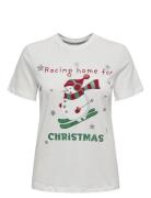 Onlxmas Life Yrsa Christmas S/S Top Jrs ONLY White