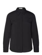 Fluid Long-Sleeved Shirt Mango Black