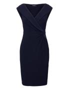 Jersey Off-The-Shoulder Cocktail Dress Lauren Ralph Lauren Navy