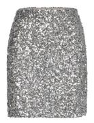 Rwzoey Mw Mini Skirt Rosemunde Silver