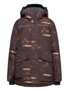 Polyester Jacket - Aop Mikk-line Brown