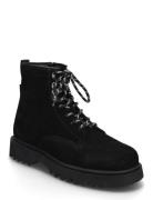 Biapatrick Hiking Boot Oily Suede Bianco Black