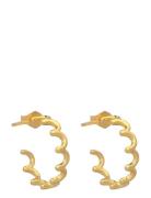 Lace Earring Hoop Design Letters Gold