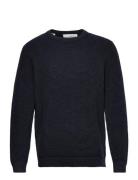 Slhvince Ls Knit Bubble Crew Neck Noos Selected Homme Navy