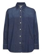 Over Denim Shirt Mango Blue