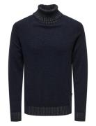 Onseddy Reg 7 Wool Roll Knit ONLY & SONS Navy