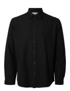 Slhreg-Owen Flannel Mix Shirt Ls Selected Homme Black