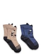 Socks W. 3D Effect Minymo Blue