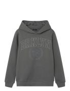 Nlmnoel Ls Bru Sweat W. Hood LMTD Grey