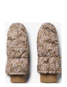 Puffer Mittens Jazz Wheat Patterned