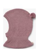 Knitted Balaclava Pomi Wheat Pink