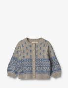 Jacquard Cardigan Vikki Wheat Grey