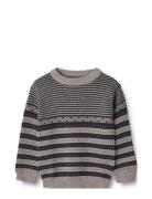 Knit Pullover Janus Wheat Navy