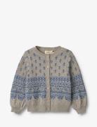 Jacquard Cardigan Vikki Wheat Grey